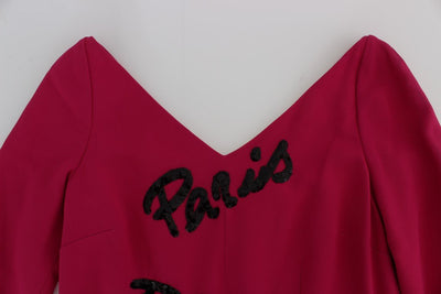 Pink Stretch PARIS Knee Length Gown Dress