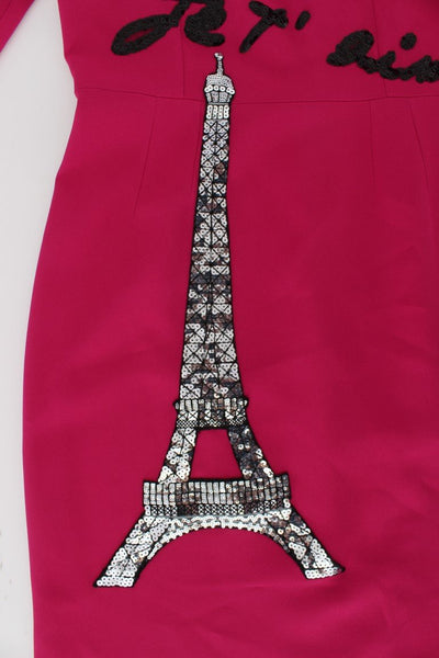 Pink Stretch PARIS Knee Length Gown Dress