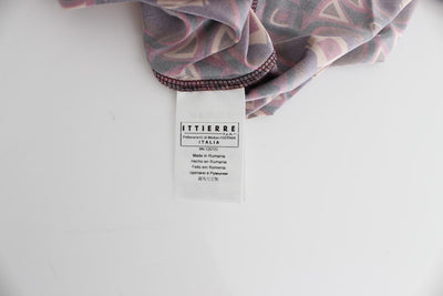 Multicolor Longsleeved Turtleneck Viscose Dress