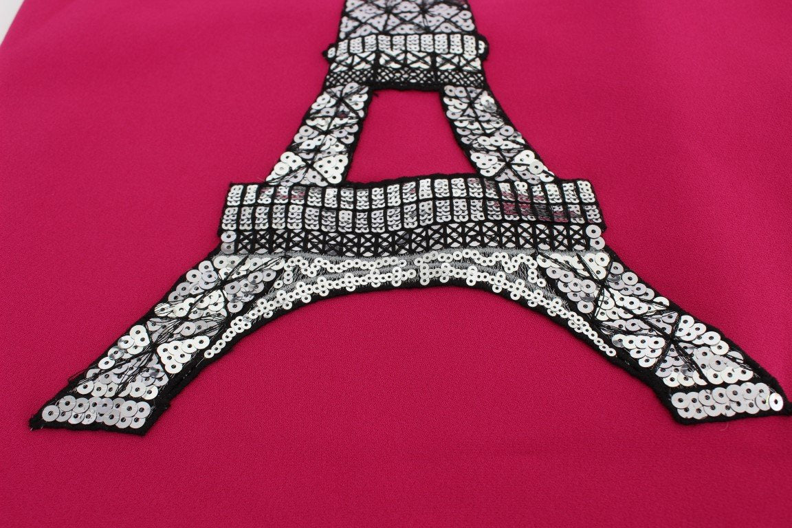 Pink Stretch PARIS Knee Length Gown Dress