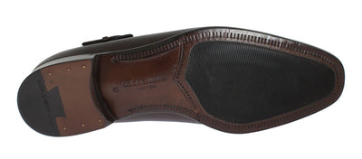 Brown Leather Loafers Shoes