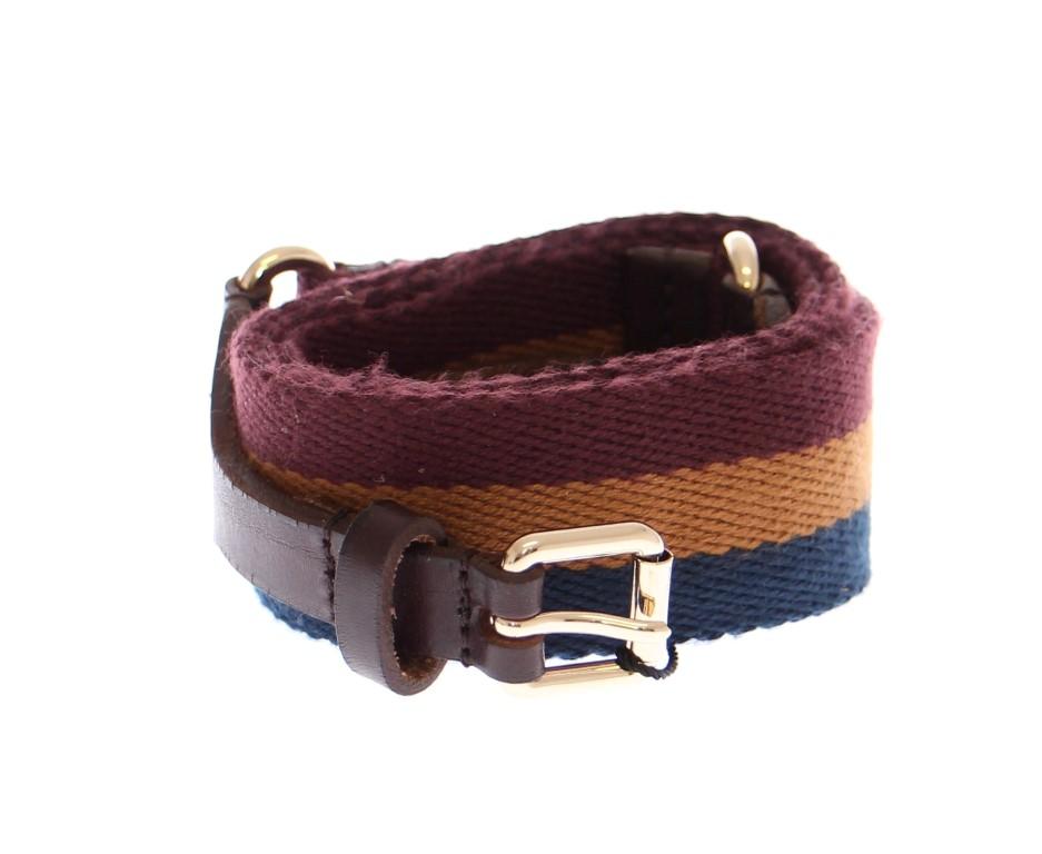 Multicolor Leather Logo Belt