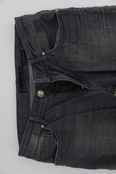 Gray Cotton Stretch Slim Fit Jeans