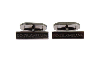 Silver Brass Logo Cufflinks