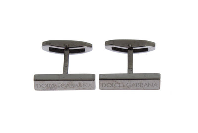 Silver Brass Logo Cufflinks