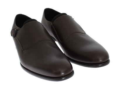 Brown Leather Loafers Shoes