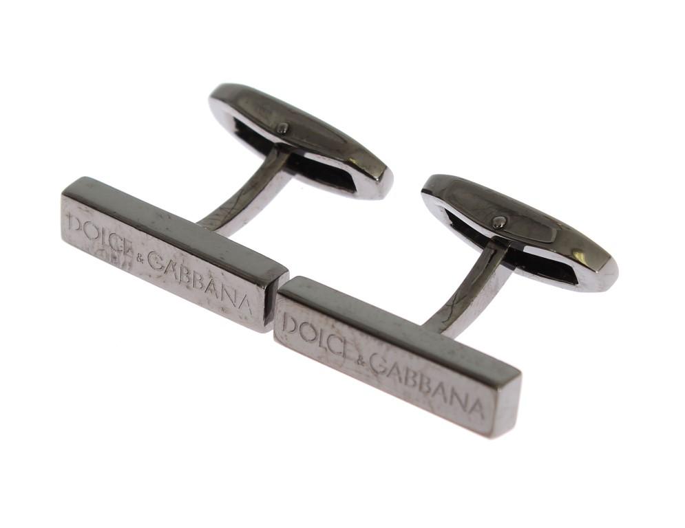 Silver Brass Logo Cufflinks