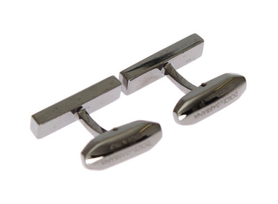Silver Brass Logo Cufflinks