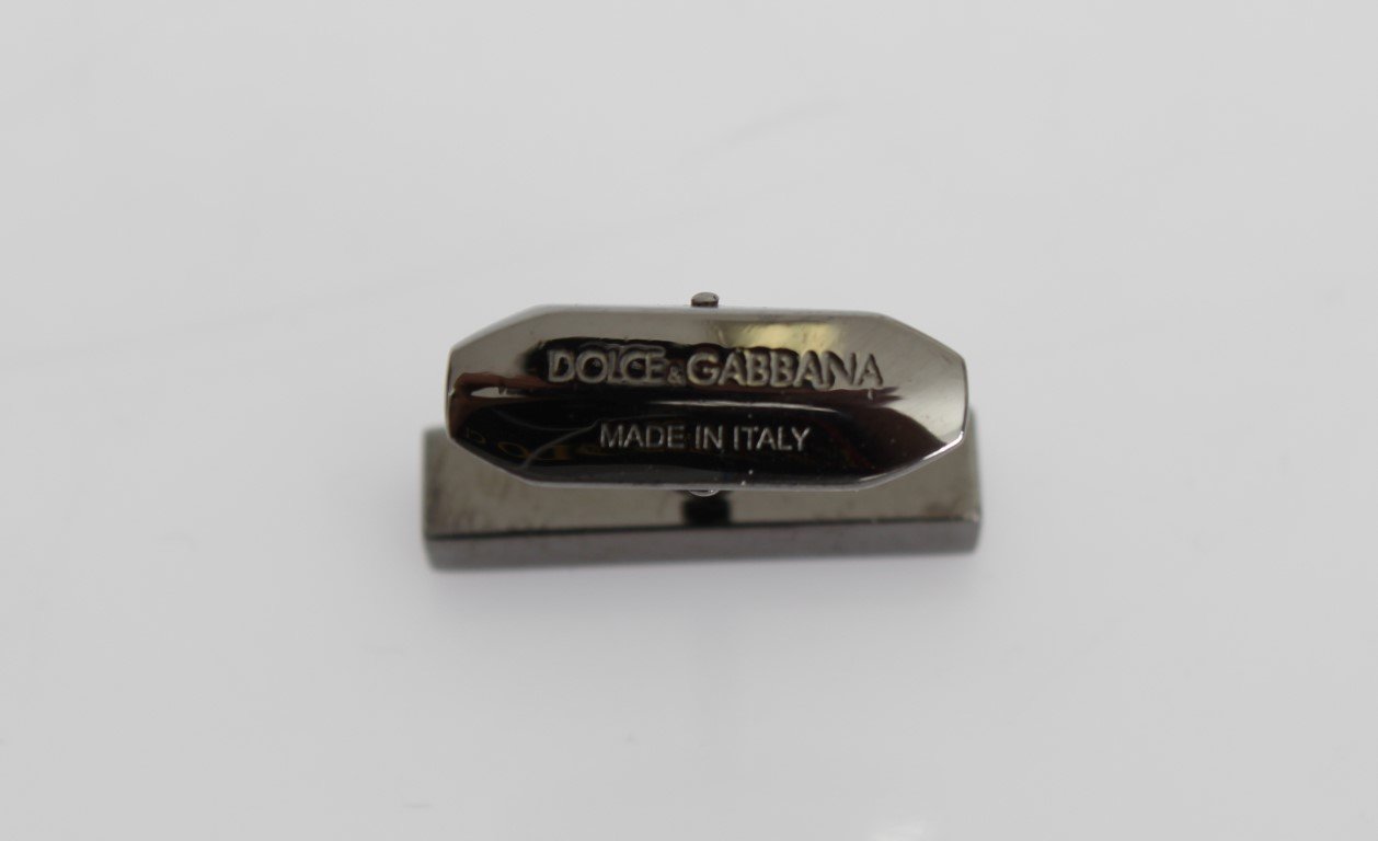 Silver Brass Logo Cufflinks