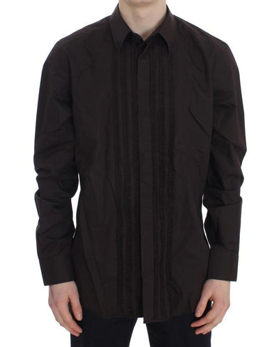 Purple Cotton Silk Slim GOLD Shirt