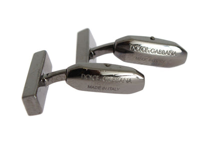Silver Brass Logo Cufflinks