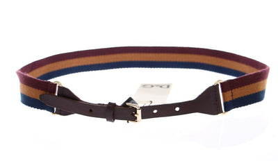 Multicolor Leather Logo Belt