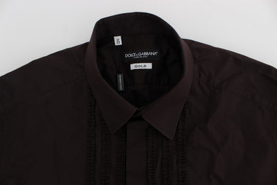 Purple Cotton Silk Slim GOLD Shirt