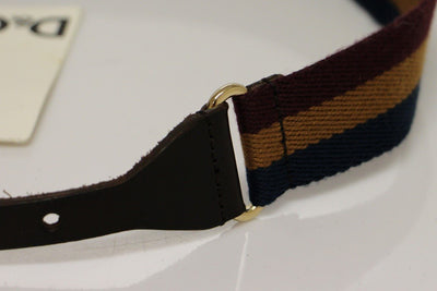 Multicolor Leather Logo Belt