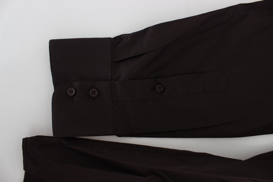 Purple Cotton Silk Slim GOLD Shirt