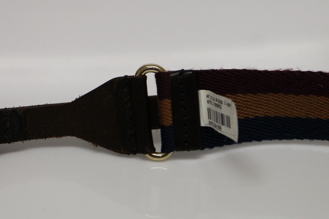 Multicolor Leather Logo Belt