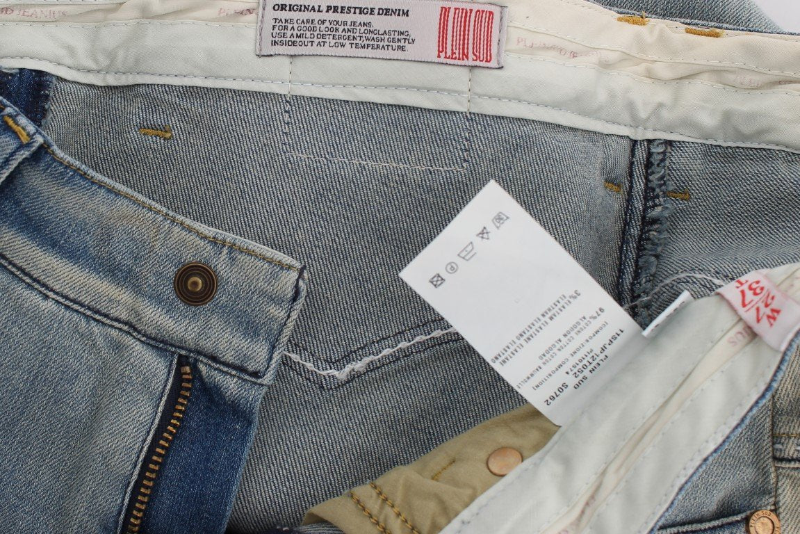 Blue Wash Cotton Stretch Skinny Slim Tight Fit Jeans