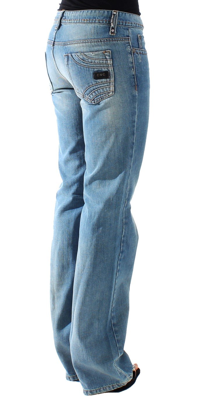 Blue straight jeans
