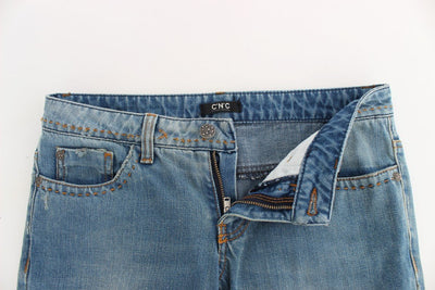 Blue straight jeans
