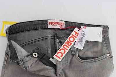 Gray Wash Cotton Denim Stretch Slim Fit Jeans