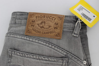 Gray Wash Cotton Denim Stretch Slim Fit Jeans