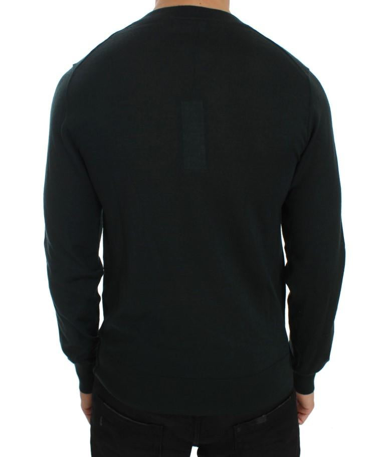 Green Cashmere V-neck Pullover Pullover