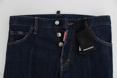 Blue Cotton Stretch Slim Skinny Jeans