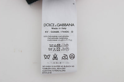 Green Cashmere V-neck Pullover Pullover