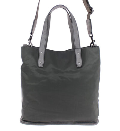 Green nylon tote bag