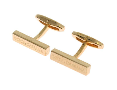 Gold Brass Logo Cufflinks