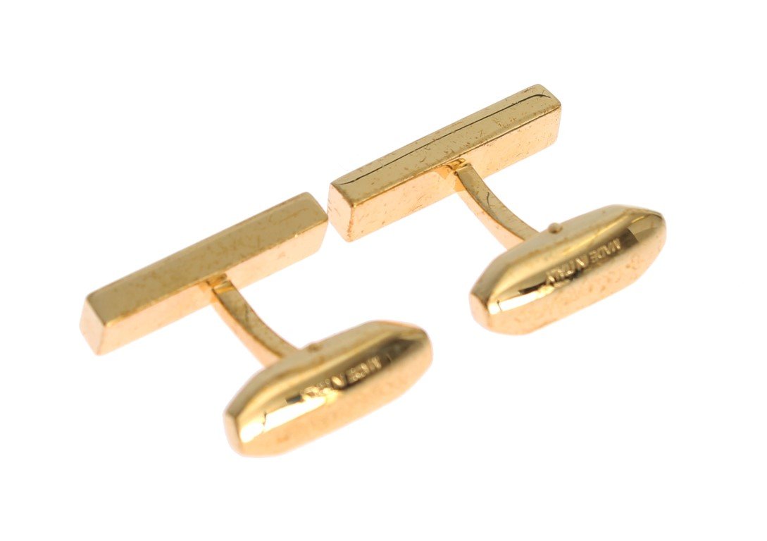 Gold Brass Logo Cufflinks
