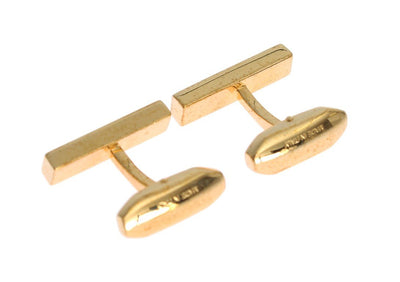Gold Brass Logo Cufflinks