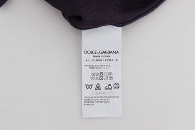 Purple Crewneck Pullover Silk Sweater