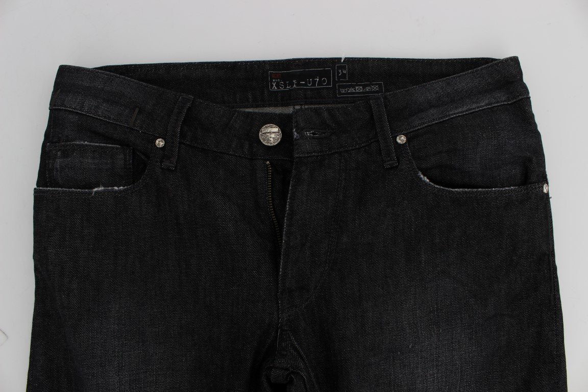 Black Cotton Stretch Slim Fit Jeans