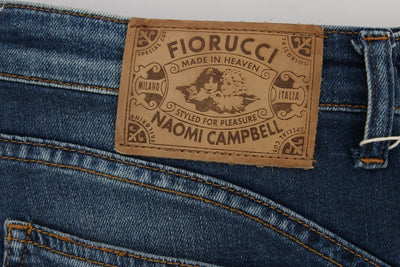 Blue Wash Cotton Denim Stretch Slim Fit Jeans