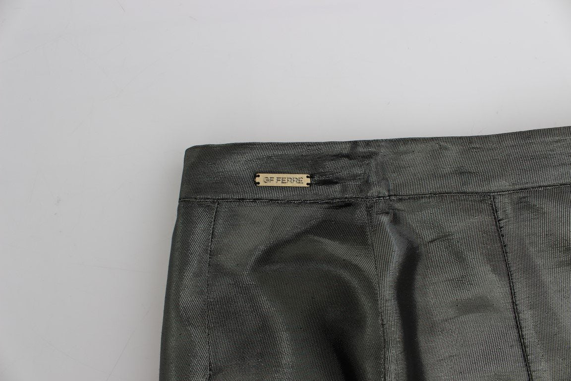 Silver Straight Pencil Skirt