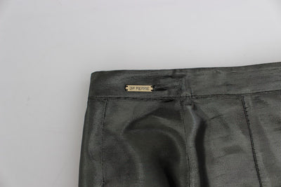 Silver Straight Pencil Skirt