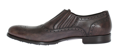 Brown Leather Dress Loafers