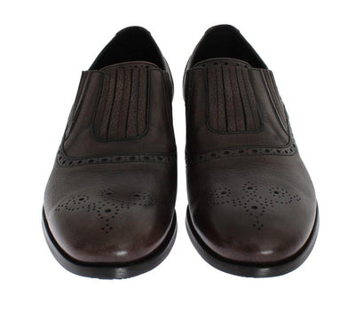 Brown Leather Dress Loafers