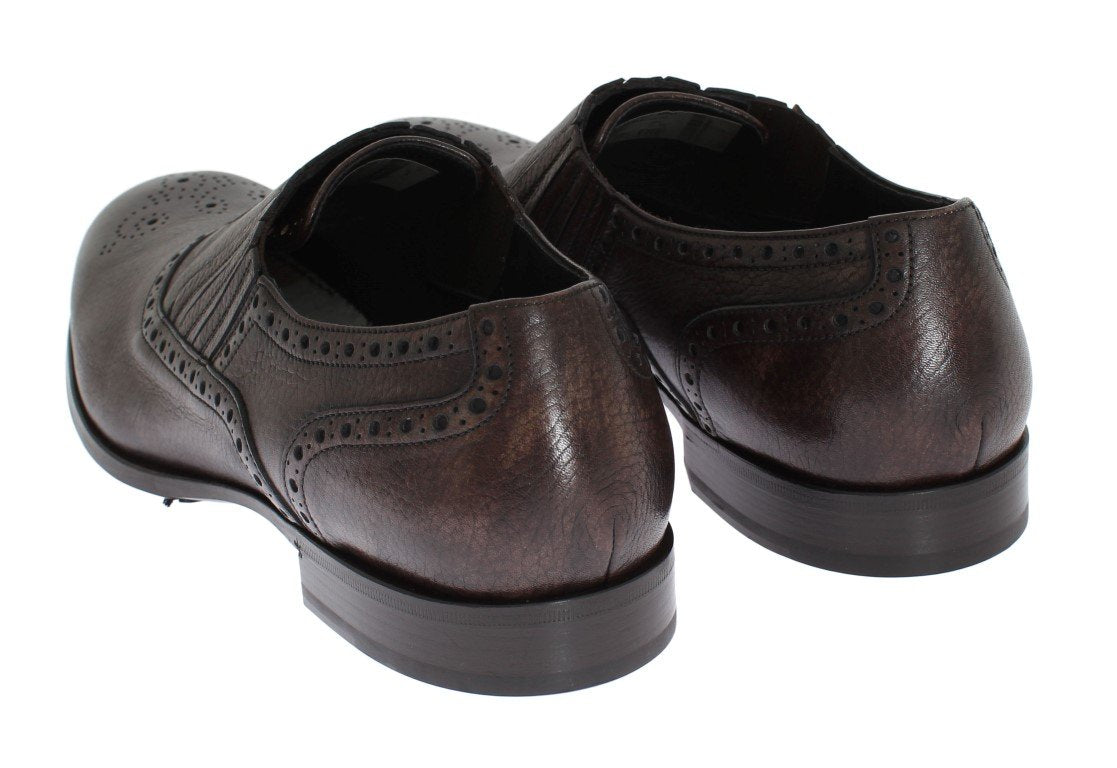 Brown Leather Dress Loafers