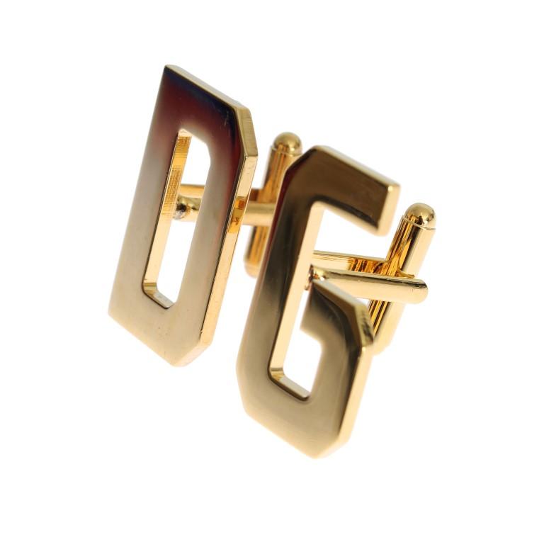 Gold Brass DG Logo Cufflinks