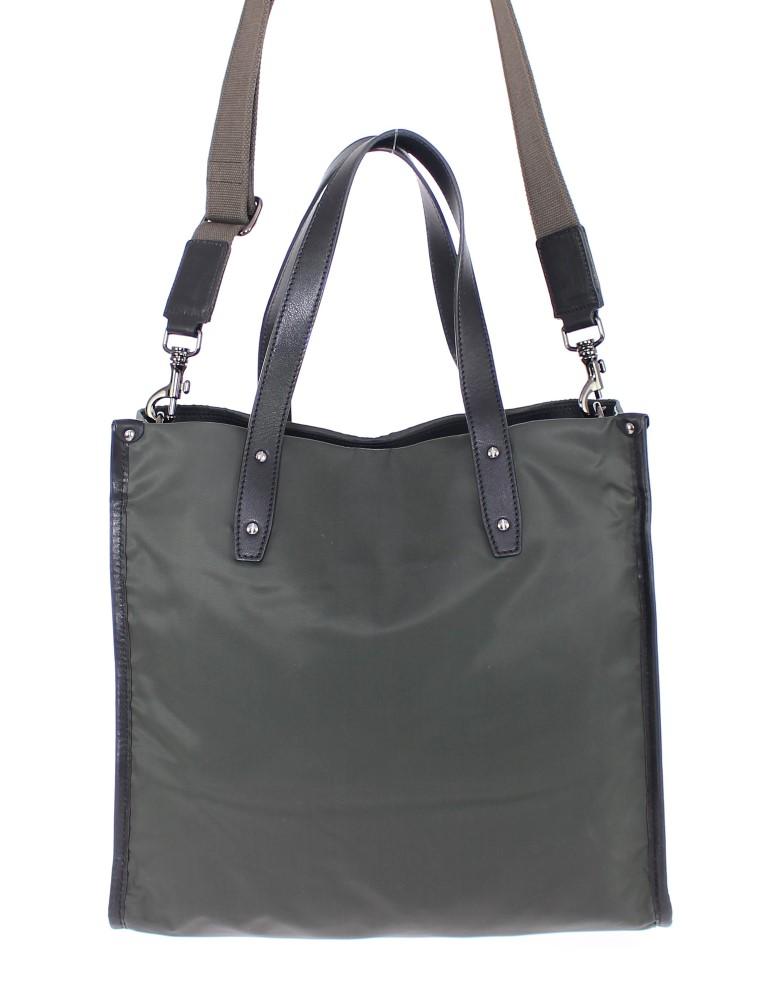 Green Nylon Tote Bag