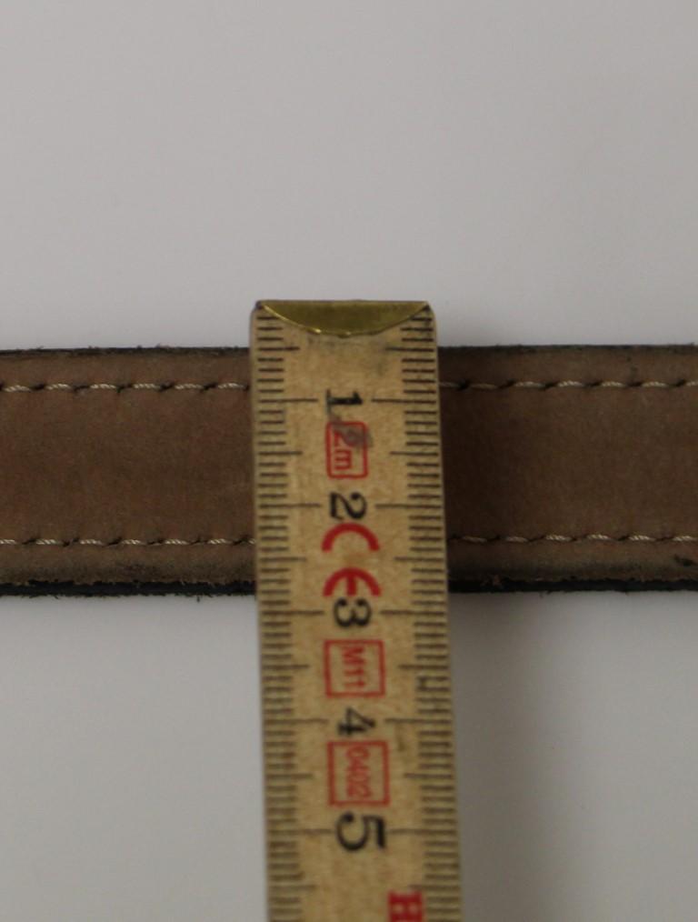 Blue Suede Leather Logo Belt