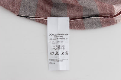 Bordeaux Black Polka Dotted Silk T-shirt