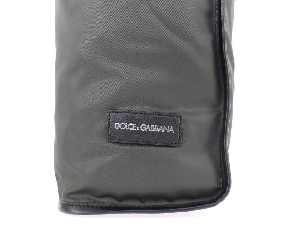 Green Nylon Tote Bag