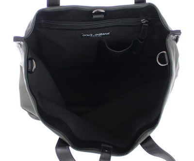 Green Nylon Tote Bag
