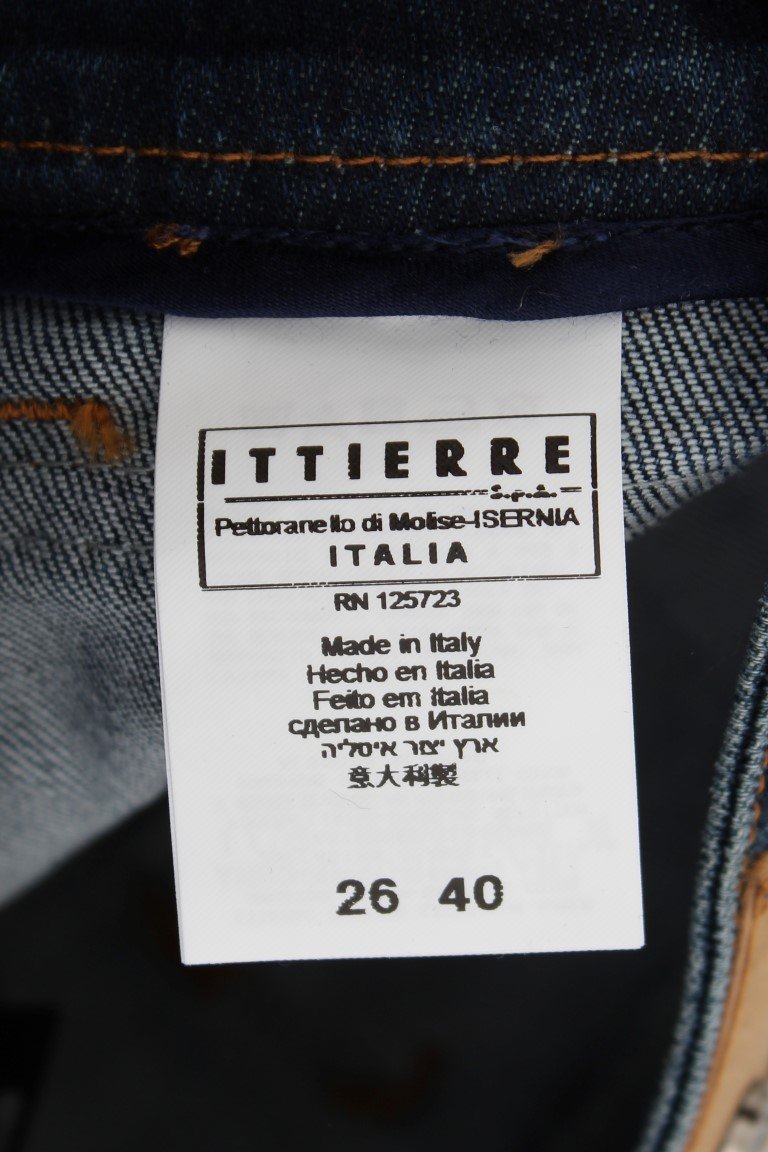 Blue Cotton Flare Boot Cut Jeans