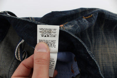 Blue Wash Straight Fit Low Waist Jeans