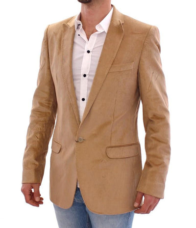 Beige manchester cotton blazer