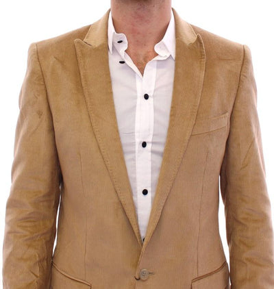 Beige manchester cotton blazer
